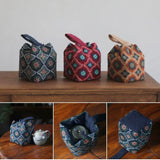 Padded Cotton Teacup Storage Bag Ceramic Glass Drawstring Bags Portable Organiser