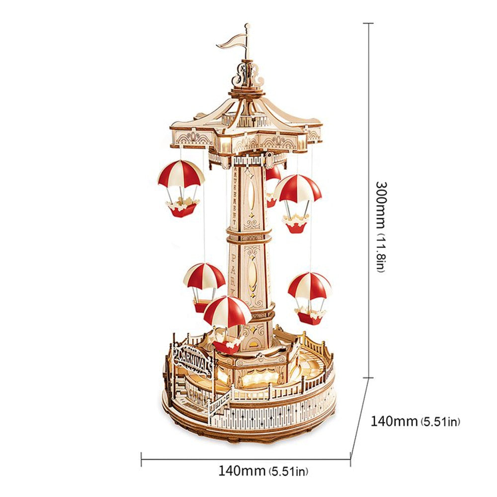 Parachute Tower DIY 3D Wooden Model Kit