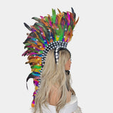 Handcrafted Feather Mohawk Headdresses Carnival Party Costumes