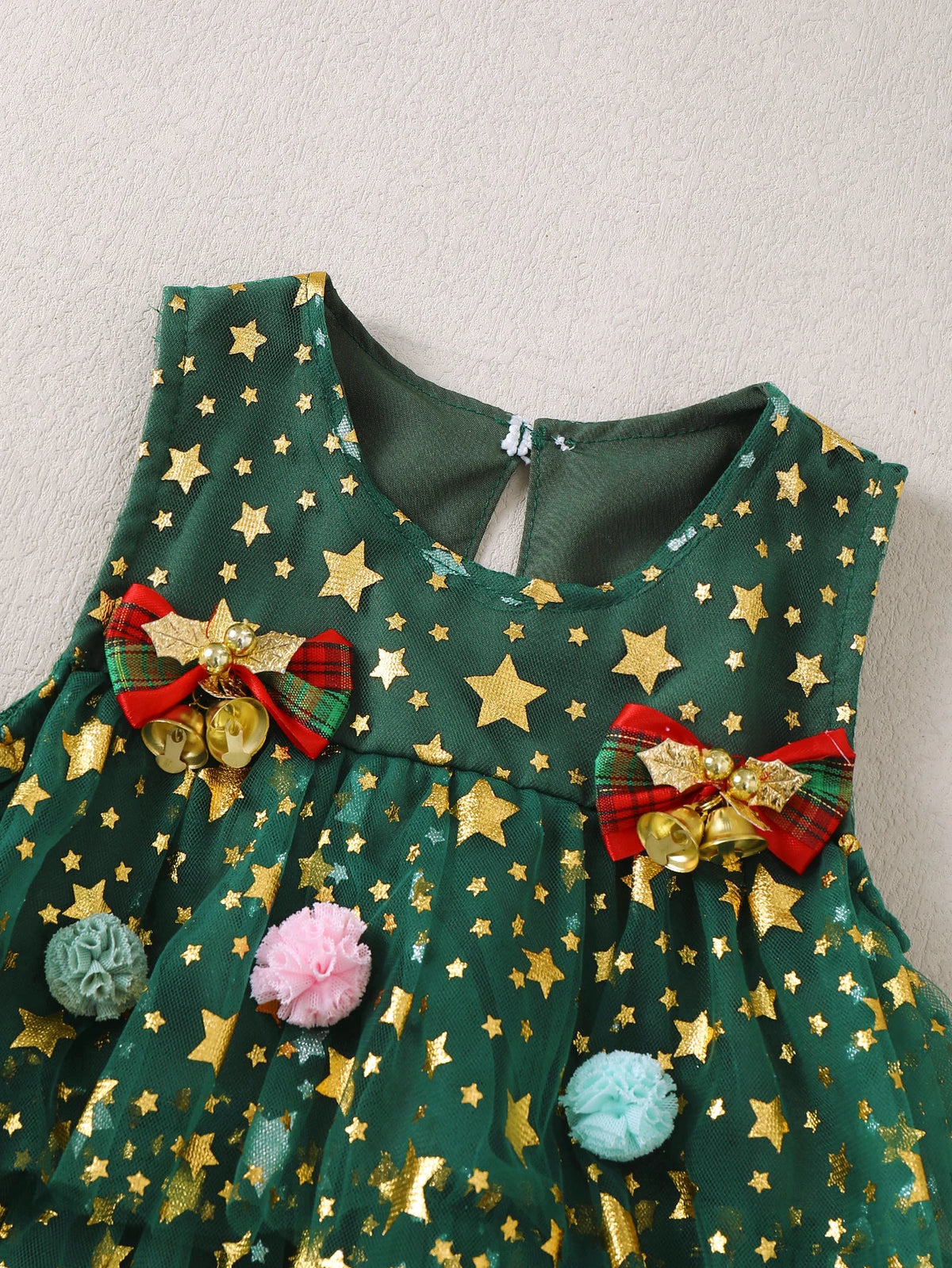 Christmas Tree Tulle Dress for Baby Girls Toddler Festive Outfit