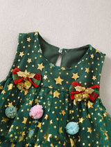 Christmas Tree Tulle Dress for Baby Girls Toddler Festive Outfit