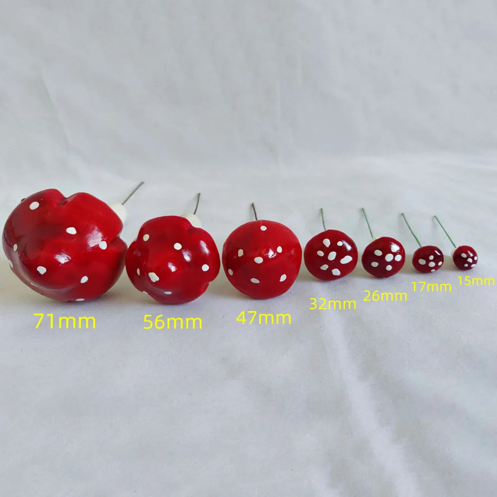 Mushroom Picks 33PCS Miniatures Artificial Foam Resin Fairy Garden Bonsai Pot Plant Decor