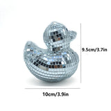 Silver Duck Mirror Ball Decoration