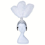 Rhinestone Feather Carnival Headpiece Stage Performances Mardi Gras Festival Wear