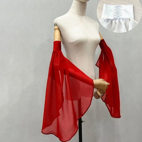 Long Tulle Detachable Sleeves