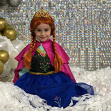 Girl's Princess Wigs Halloween Costumes Rapunzel Disguised Little Mermaid Elsa Aurora Snow White