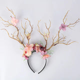 Midsummer Night Deer Antlers Tree Branch Headband