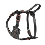 Genuine Leather Dog Harness Durable Large Dogs Riveted Pet Vest With Metal Accessories Medieval Cosplay