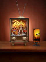 Sunset Carnival Retro TV Music Boxes with Lights 3D Wooden DIY Model Kit Puzzle Toys