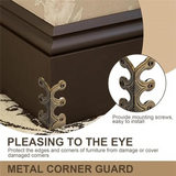 10PC Skiffers Baseboard Corner Protectors Solid Brass Skirting Board Corner Protectors