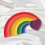 Love is Love Heart Rainbow Pride Flag Enamel Badges