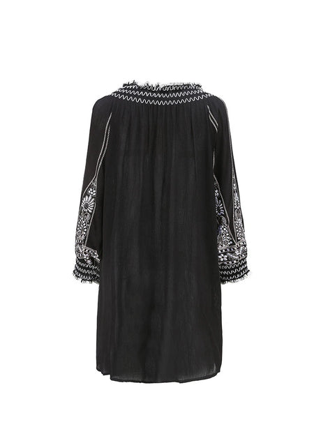 Mirai's Embroidered Boho Dress