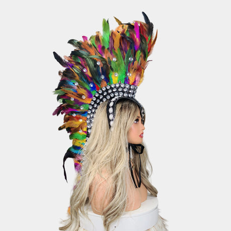 Handcrafted Feather Mohawk Headdresses Carnival Party Costumes