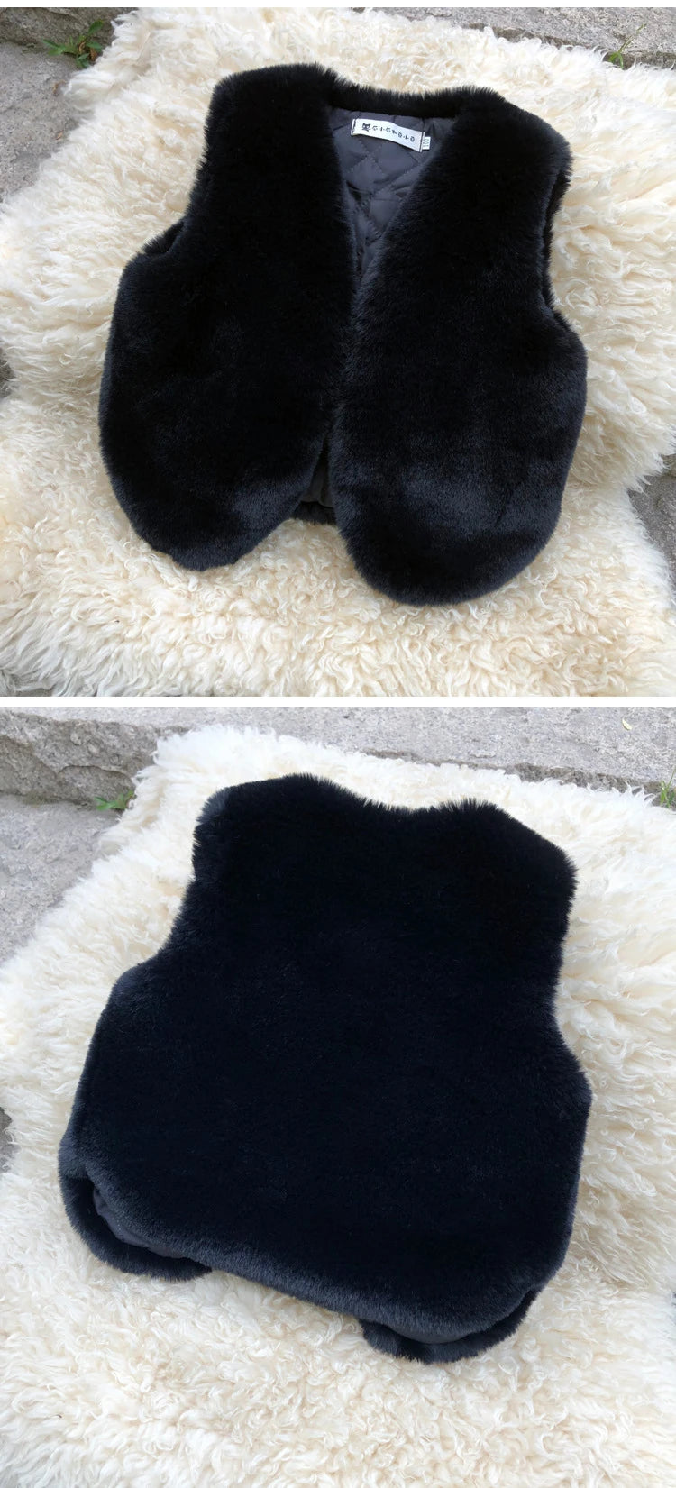 Baby Girls Faux Fur Vest Winter Outfits Kids Warm Sleeveless Coat Infant Toddler 6M-7Y Outerwear