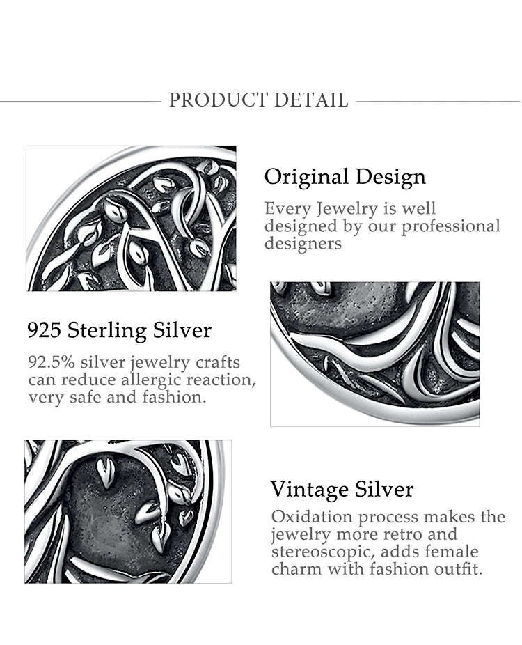 Tree Of Life Photo Locket Necklace 925 Sterling Silver