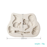 Squirrel Silicone Mould DIY Cake Baking Decoration Fudge Cookie Chocolate Soap Clay Resin Mould