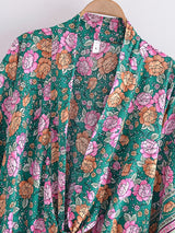 Teal Boho Kimono Wrap Top