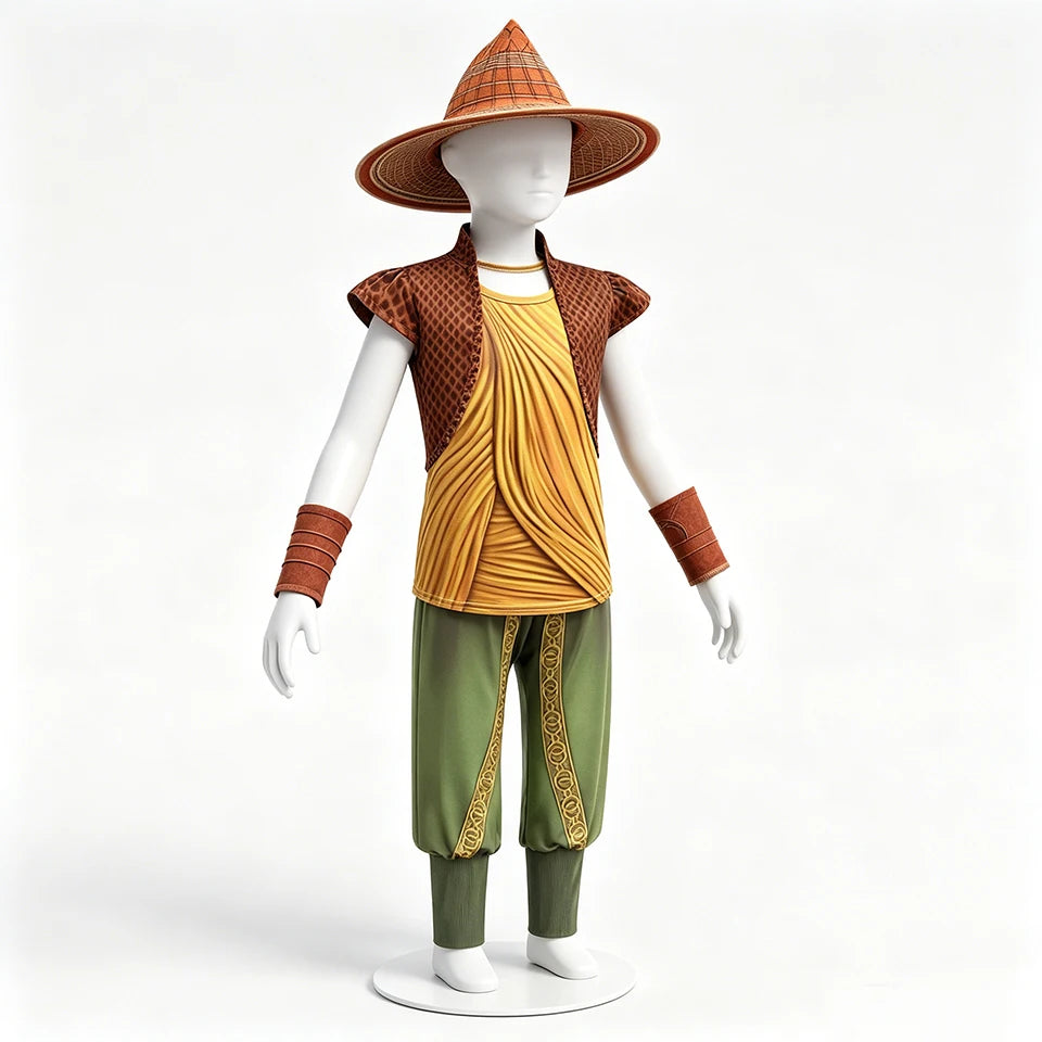 Kids Adventure Hero Raya Warrior Boys Girls Outfits Halloween Cosplay Last Dragon Book Week Children's Costume
