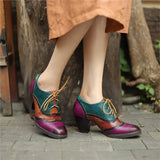 Sabina's Genuine Leather Pumps Colourfun Shoes