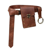 5Pcs/Set Medieval Faux Leather Belt Waist Bag Renaissance Steampunk Cosplay Accessories Set ﻿
