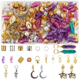 DIY Hair Jewellery Braid Cuffs and Clip Dreadlocks Beads 232PCS