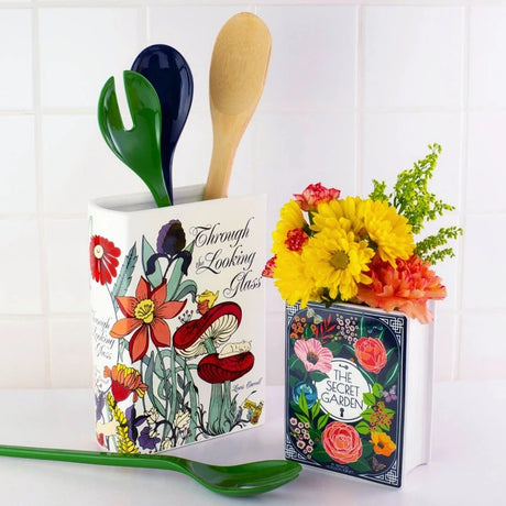Ceramic Book Vase Bookshelf Decor for Book Lovers