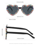 Doughnut Sprinkles Love Heart Sunglasses