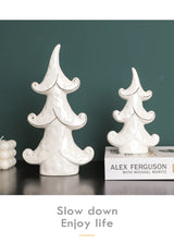 Nordic Style Ceramic Tree Figurines Christmas Decorations