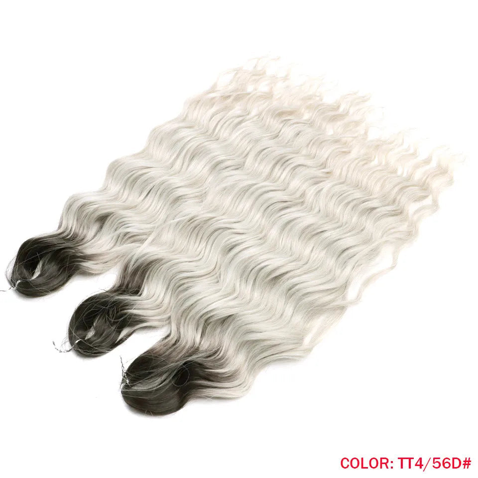 Ombre Rainbow 24 Inch Synthetic Hair Wave Braiding Hair Extensions