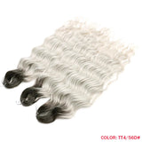 Ombre Rainbow 24 Inch Synthetic Hair Wave Braiding Hair Extensions