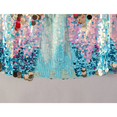 Shiny Rainbow Sequin Cloak Halloween Children's Dress Up Cape
