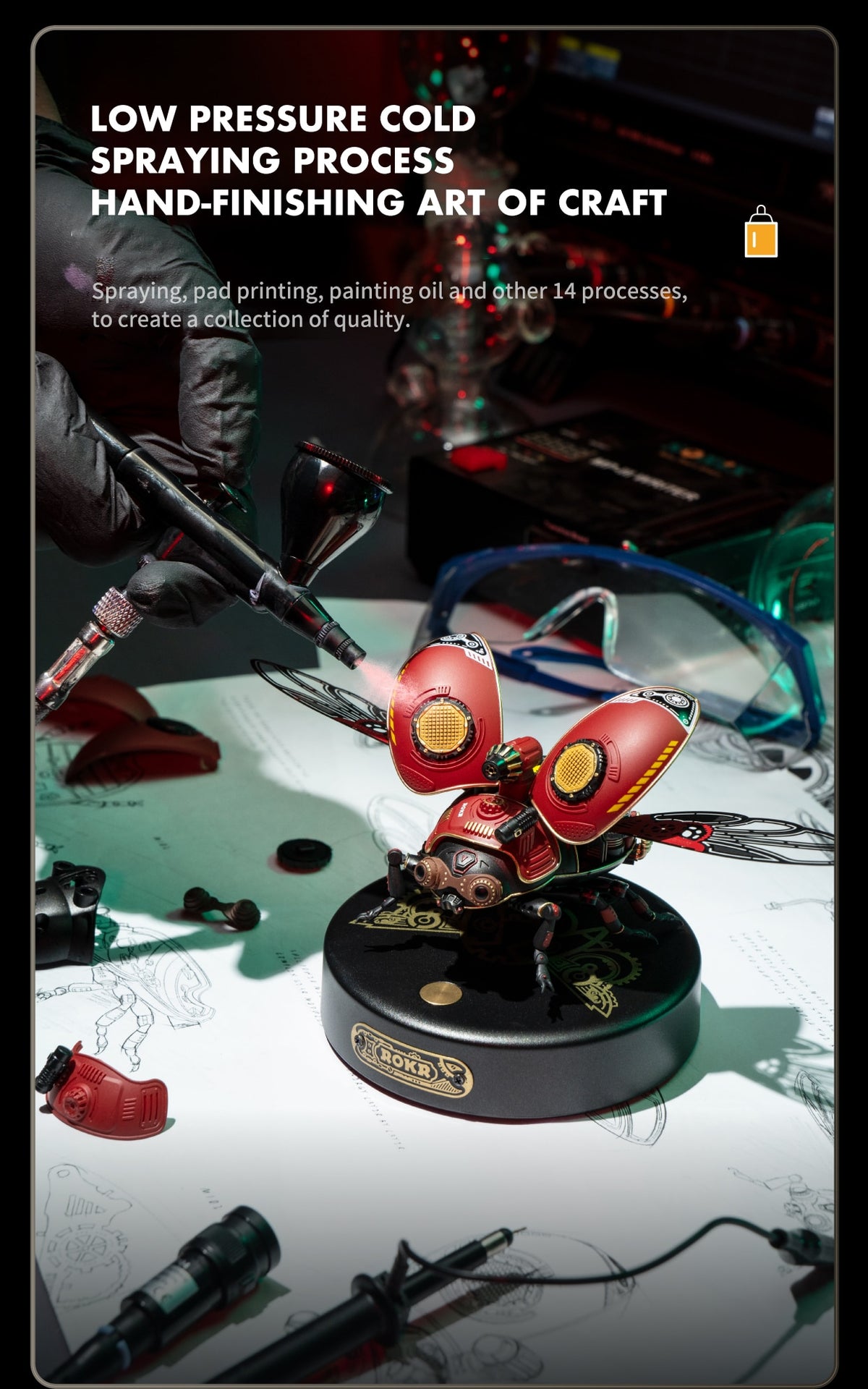 Biopunk Scout Beetle DIY 3D Model Kit