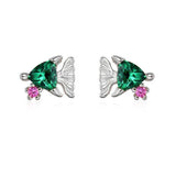 Colourful Zircon Gold Stud Earrings Mix'n'Match