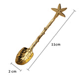 Dragonfly Teaspoons Bird, Starfish, Flower Golden Mini Spoons