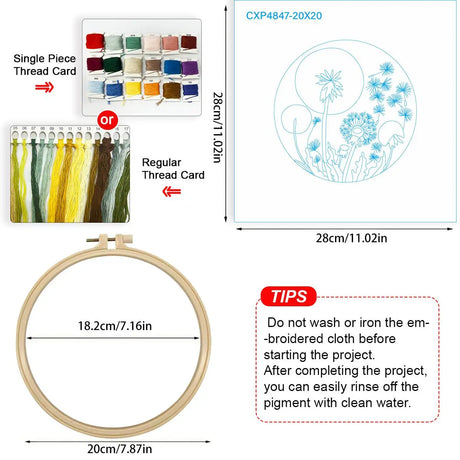 Lots of Dandelions DIY Embroidery Kit for Beginners