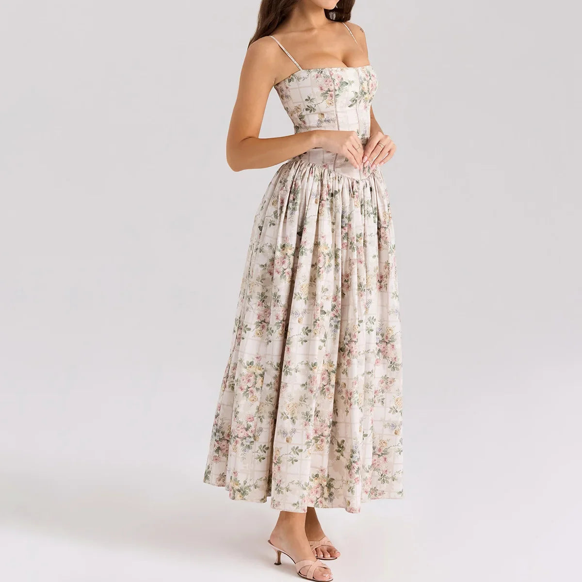 Olivietta's Floral Print Midi Sundress