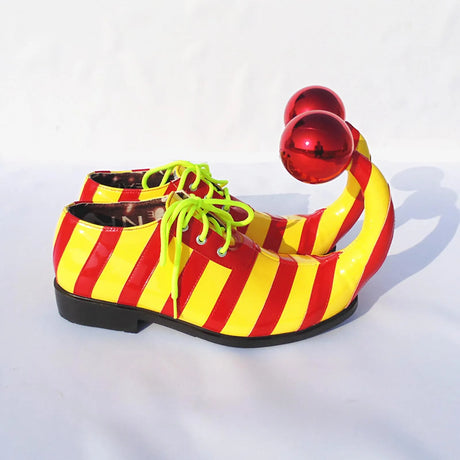 Adults Clown Shoes with Red Balls Circus Cosplay Performance Costume Accessories