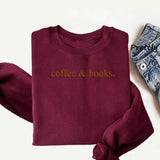 Coffee & Books Sweatshirt Books Lover Sweater Jumper