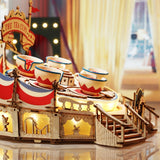 Tilt-A-Whirl Kit DIY Wooden Model Kit