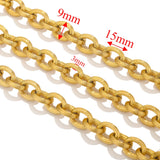 1meter PVD Gold Plated Stainless Steel Thick Large Heavy Chains Necklace Bracelet DIY Jewellery Making Finding