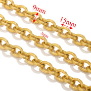 1meter PVD Gold Plated Stainless Steel Thick Large Heavy Chains Necklace Bracelet DIY Jewellery Making Finding
