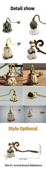 Candle Snuffers Enamel Diamonte Encrusted Long Handle Candle Extinguishers Home Decor