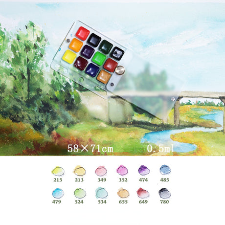 Painters Pocket Kit A9 Three-Ring Mini Loose-Leaf Leather Notepad Painting Supplies