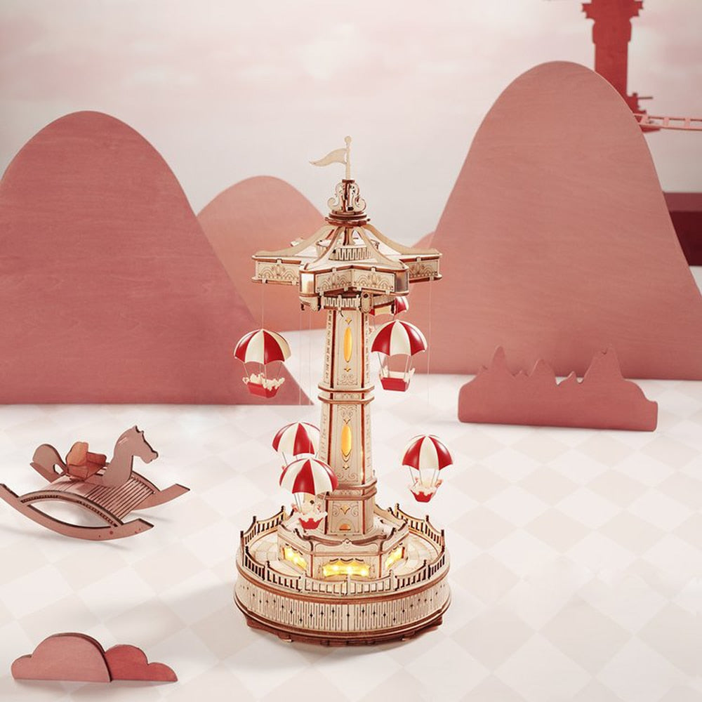 Parachute Tower DIY 3D Wooden Model Kit