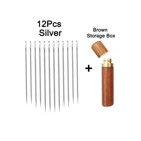 Easy Thread Needle Kit Stainless Steel Sewing DIY Tool