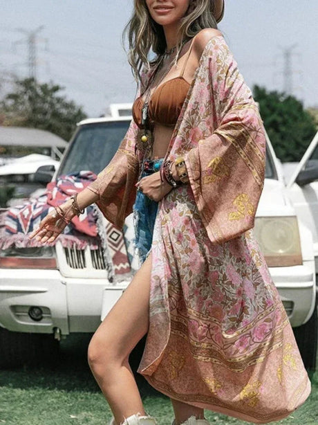 Penny Boho Long Kimono Duster