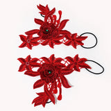 Flower Fairy Wrist Cuffs Embroidered Wristband Dance Accessories