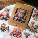 Vintage Christmas RUB ON Transfer Sticker Pack Junk Journal DIY Scrapbooking