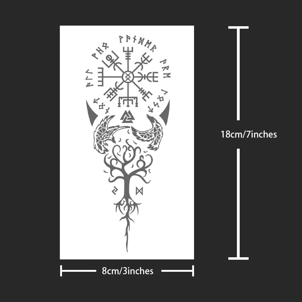 Ancient Symbols Temporary Tattoo