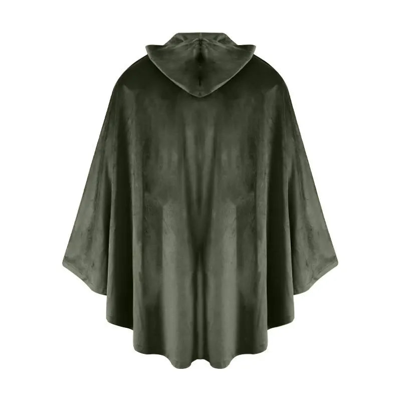 Short Medieval Velvet Capelet Hooded Cloak Renaissance Cape